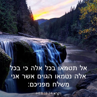 Picture 03 - ויקרא 18:24 HEB - אל תטמאו בכל אלה כי בכל אלה - Bible Verse Picture