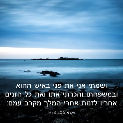 Picture 03 - ויקרא 20:5 HEB - ושמתי אני את פני באיש ההוא - Bible Verse Picture