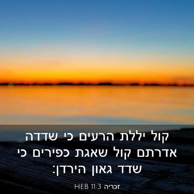 Picture 03 - זכריה 11:3 HEB - קול יללת הרעים כי שדדה - Bible Verse Picture