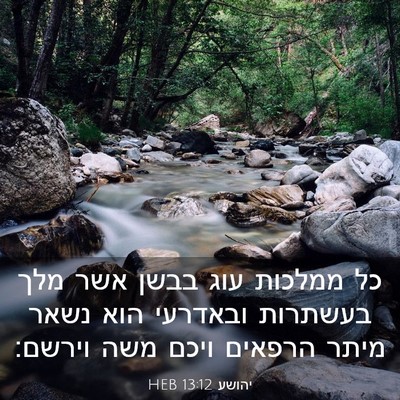 Picture 03 - יהושע 13:12 HEB - כל ממלכות עוג בבשן אשר מלך - Bible Verse Picture