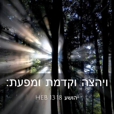 Picture 03 - יהושע 13:18 HEB - ויהצה וקדמת - Bible Verse Picture