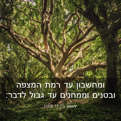 Picture 03 - יהושע 13:26 HEB - ומחשבון עד רמת המצפה - Bible Verse Picture