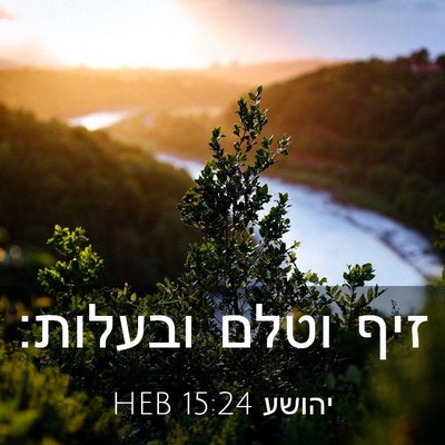 Picture 03 - יהושע 15:24 HEB - זיף וטלם - Bible Verse Picture