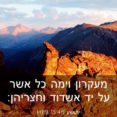 Picture 03 - יהושע 15:46 HEB - מעקרון וימה כל אשר על יד - Bible Verse Picture