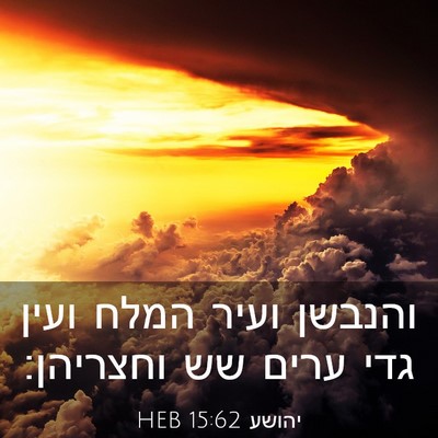 Picture 03 - יהושע 15:62 HEB - והנבשן ועיר המלח ועין גדי - Bible Verse Picture