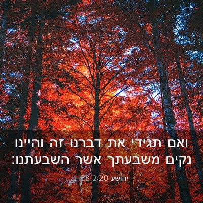Picture 03 - יהושע 2:20 HEB - ואם תגידי את דברנו זה - Bible Verse Picture