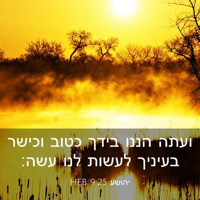 Picture 03 - יהושע 9:25 HEB - ועתה הננו בידך כטוב וכישר - Bible Verse Picture