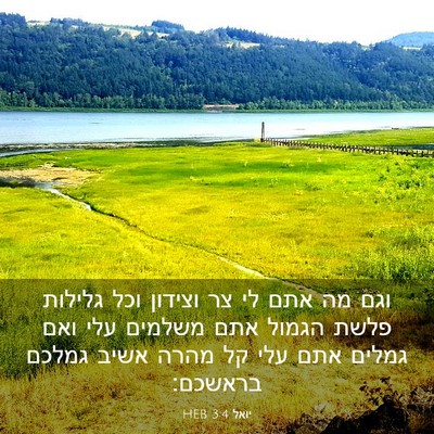 Picture 03 - יואל 3:4 HEB - וגם מה אתם לי צר וצידון וכל - Bible Verse Picture