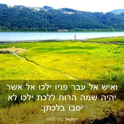 Picture 03 - יחזקאל 1:12 HEB - ואיש אל עבר פניו ילכו אל - Bible Verse Picture