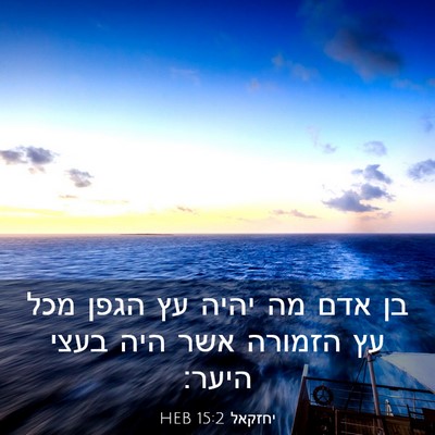 Picture 03 - יחזקאל 15:2 HEB - בן אדם מה יהיה עץ הגפן מכל - Bible Verse Picture