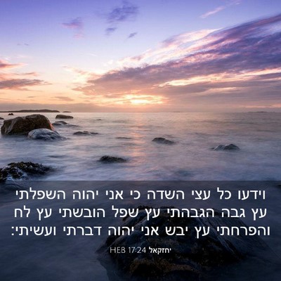 Picture 03 - יחזקאל 17:24 HEB - וידעו כל עצי השדה כי אני - Bible Verse Picture