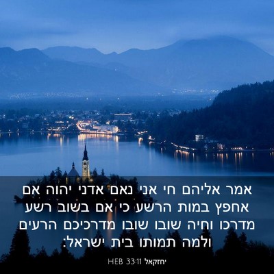 Picture 03 - יחזקאל 33:11 HEB - אמר אליהם חי אני נאם אדני - Bible Verse Picture