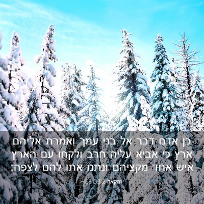 Picture 03 - יחזקאל 33:2 HEB - בן אדם דבר אל בני עמך ואמרת - Bible Verse Picture