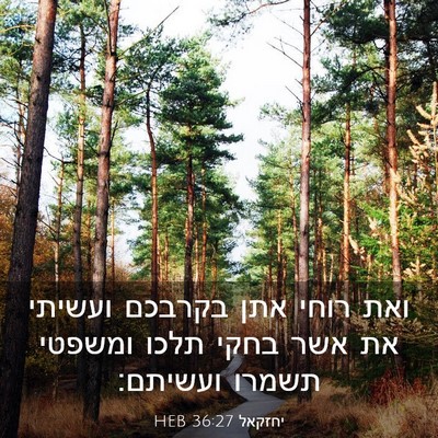 Picture 03 - יחזקאל 36:27 HEB - ואת רוחי אתן בקרבכם ועשיתי - Bible Verse Picture