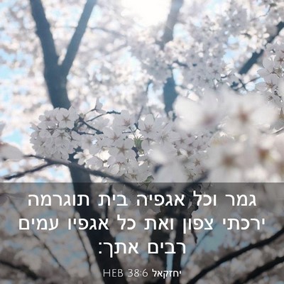 Picture 03 - יחזקאל 38:6 HEB - גמר וכל אגפיה בית תוגרמה - Bible Verse Picture