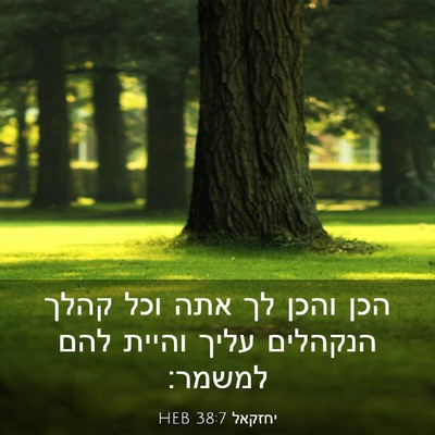 Picture 03 - יחזקאל 38:7 HEB - הכן והכן לך אתה וכל קהלך - Bible Verse Picture