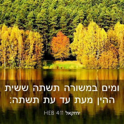 Picture 03 - יחזקאל 4:11 HEB - ומים במשורה תשתה ששית ההין - Bible Verse Picture