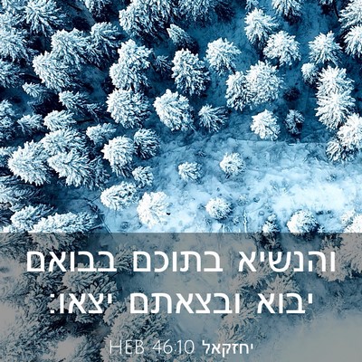Picture 03 - יחזקאל 46:10 HEB - והנשיא בתוכם בבואם יבוא - Bible Verse Picture