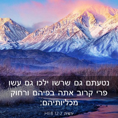 Picture 03 - ירמיה 12:2 HEB - נטעתם גם שרשו ילכו גם עשו - Bible Verse Picture