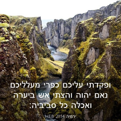 Picture 03 - ירמיה 21:14 HEB - ופקדתי עליכם כפרי מעלליכם - Bible Verse Picture