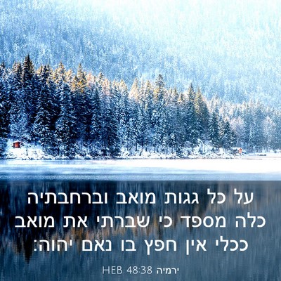 Picture 03 - ירמיה 48:38 HEB - על כל גגות מואב וברחבתיה - Bible Verse Picture