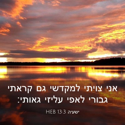 Picture 03 - ישעיה 13:3 HEB - אני צויתי למקדשי גם קראתי - Bible Verse Picture