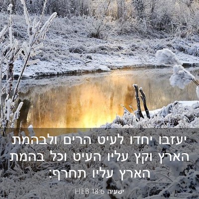 Picture 03 - ישעיה 18:6 HEB - יעזבו יחדו לעיט הרים - Bible Verse Picture