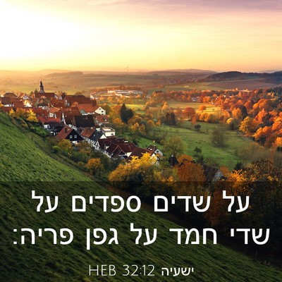 Picture 03 - ישעיה 32:12 HEB - על שדים ספדים על שדי חמד על - Bible Verse Picture