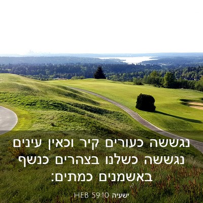 Picture 03 - ישעיה 59:10 HEB - נגששה כעורים קיר וכאין - Bible Verse Picture