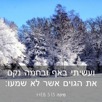 Picture 03 - מיכה 5:15 HEB - ועשיתי באף ובחמה נקם את - Bible Verse Picture