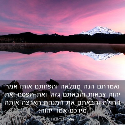Picture 03 - מלאכי 1:13 HEB - ואמרתם הנה מתלאה והפחתם - Bible Verse Picture
