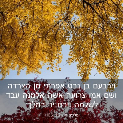 Picture 03 - מלכים א 11:26 HEB - וירבעם בן נבט אפרתי מן - Bible Verse Picture