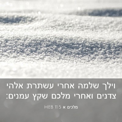Picture 03 - מלכים א 11:5 HEB - וילך שלמה אחרי עשתרת אלהי - Bible Verse Picture