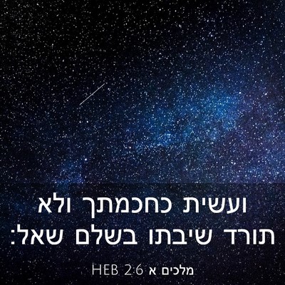 Picture 03 - מלכים א 2:6 HEB - ועשית כחכמתך ולא תורד - Bible Verse Picture