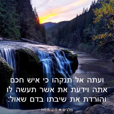 Picture 03 - מלכים א 2:9 HEB - ועתה אל תנקהו כי איש חכם - Bible Verse Picture