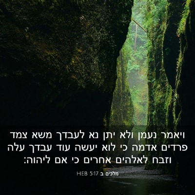 Picture 03 - מלכים ב 5:17 HEB - ויאמר נעמן ולא יתן נא לעבדך - Bible Verse Picture
