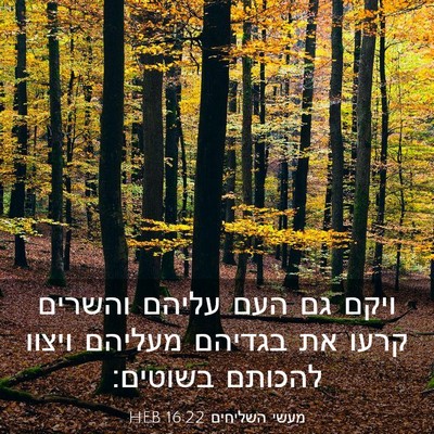 Picture 03 - מעשי השליחים 16:22 HEB - ויקם גם העם עליהם והשרים - Bible Verse Picture