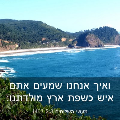 Picture 03 - מעשי השליחים 2:8 HEB - ואיך אנחנו שמעים אתם איש - Bible Verse Picture