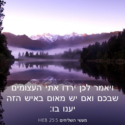 Picture 03 - מעשי השליחים 25:5 HEB - ויאמר לכן ירדו אתי העצומים - Bible Verse Picture