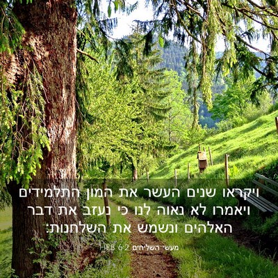 Picture 03 - מעשי השליחים 6:2 HEB - ויקראו שנים העשר את המון - Bible Verse Picture