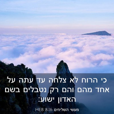 Picture 03 - מעשי השליחים 8:16 HEB - כי הרוח לא צלחה עד עתה על - Bible Verse Picture