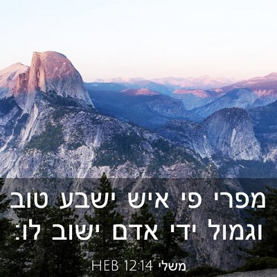Picture 03 - משלי 12:14 HEB - מפרי פי איש ישבע טוב וגמול - Bible Verse Picture