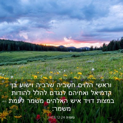 Picture 03 - נחמיה 12:24 HEB - וראשי הלוים חשביה שרביה - Bible Verse Picture