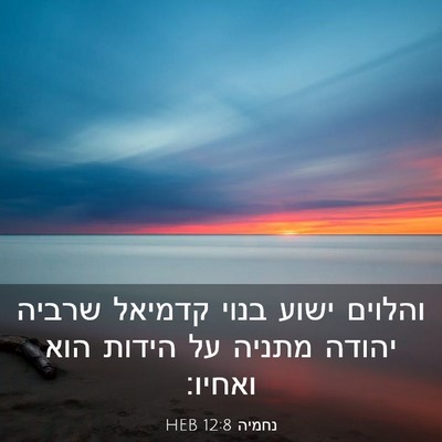 Picture 03 - נחמיה 12:8 HEB - והלוים ישוע בנוי קדמיאל - Bible Verse Picture