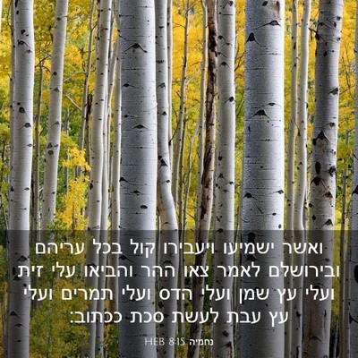 Picture 03 - נחמיה 8:15 HEB - ואשר ישמיעו ויעבירו קול - Bible Verse Picture