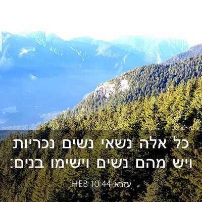Picture 03 - עזרא 10:44 HEB - כל אלה נשאי נשים נכריות ויש - Bible Verse Picture