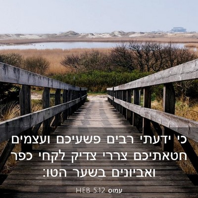 Picture 03 - עמוס 5:12 HEB - כי ידעתי רבים פשעיכם - Bible Verse Picture