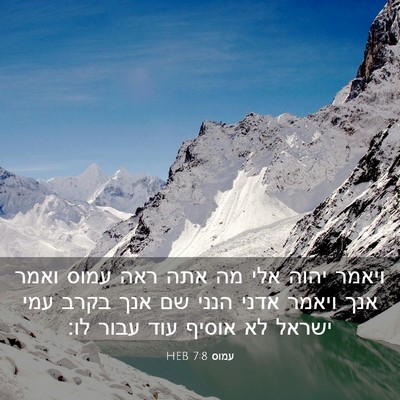 Picture 03 - עמוס 7:8 HEB - ויאמר יהוה אלי מה אתה ראה - Bible Verse Picture