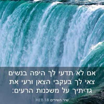 Picture 03 - שיר השירים 1:8 HEB - אם לא תדעי לך היפה בנשים - Bible Verse Picture