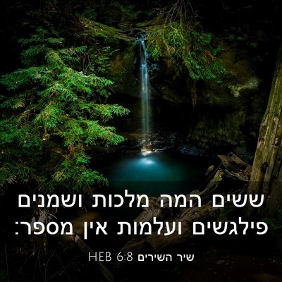 Picture 03 - שיר השירים 6:8 HEB - ששים המה מלכות ושמנים - Bible Verse Picture